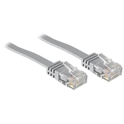 0.3m CAT6 U/UTP Flat Gigabit Network Cable - Grey